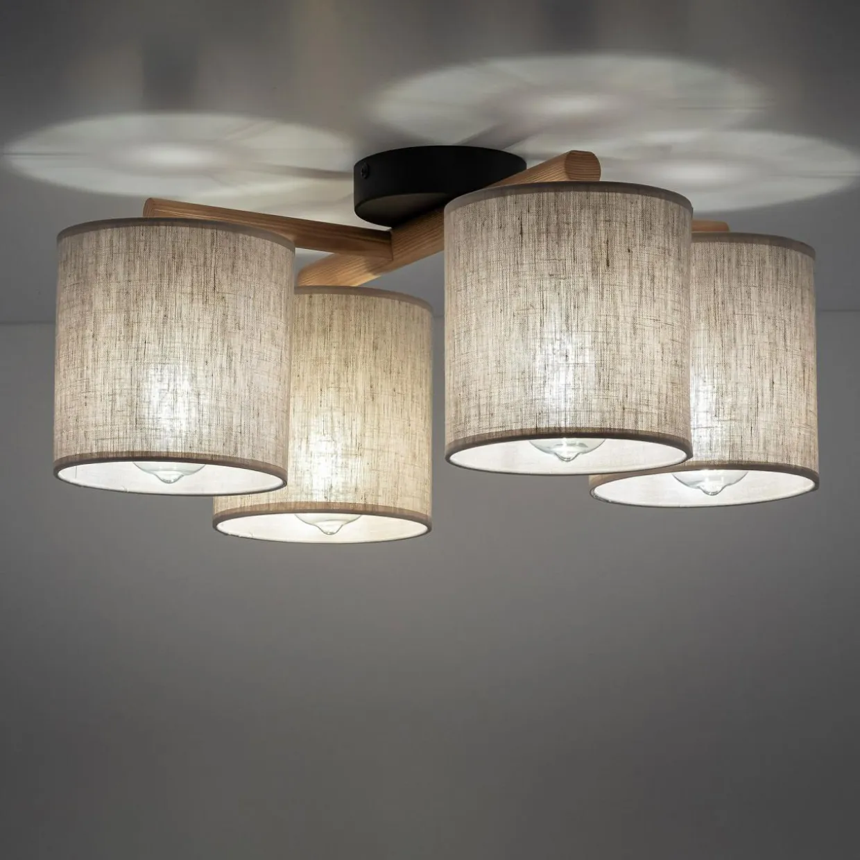 Lampa sufitowa szara DEVA NATURE IV