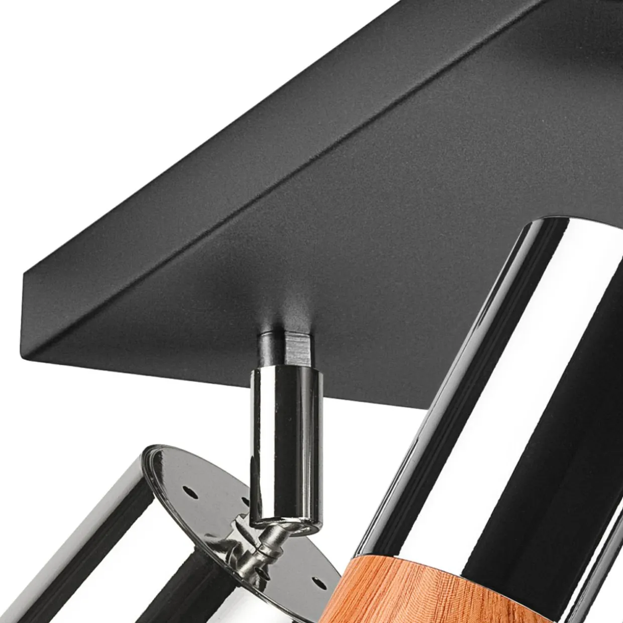 Lampa sufitowa z 4 reflektorkami regulowana chrom AURORA