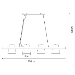 Lampa wiszaca czarna ELTI