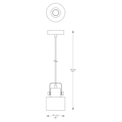 Lampa wiszaca czarno-złota DRACO I