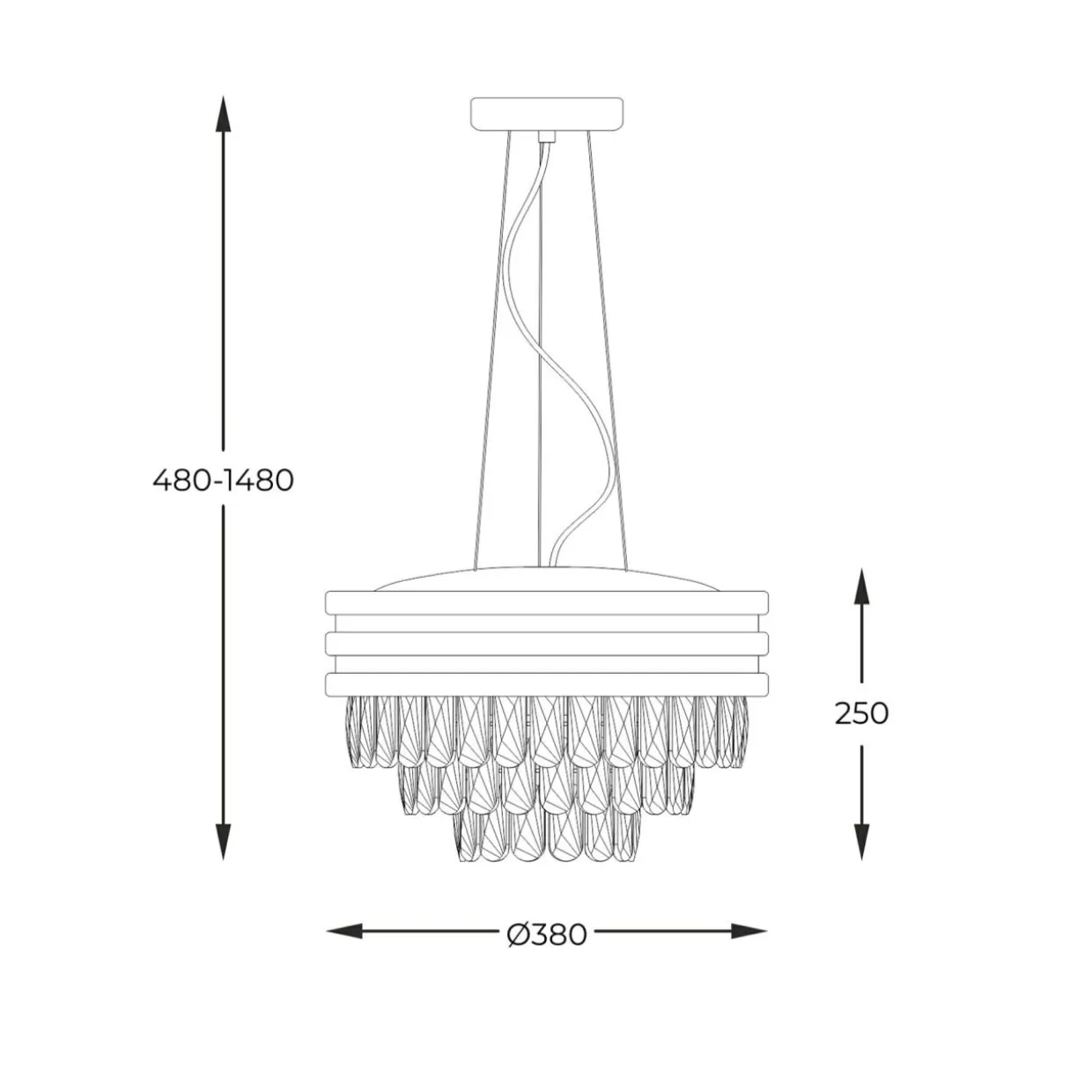 Lampa wiszaca NAICA P0525-04A-F4V6