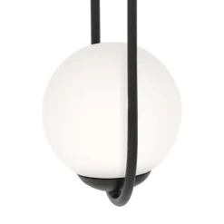 Lampa wisząca 2 kule czarna PARVA