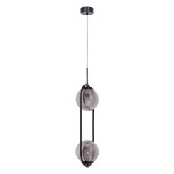 Lampa wisząca 2 kule czarna DAVOS