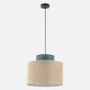 Lampa wisząca abażur DUO JUTA GREEN
