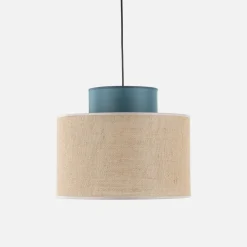 Lampa wisząca abażur DUO JUTA GREEN
