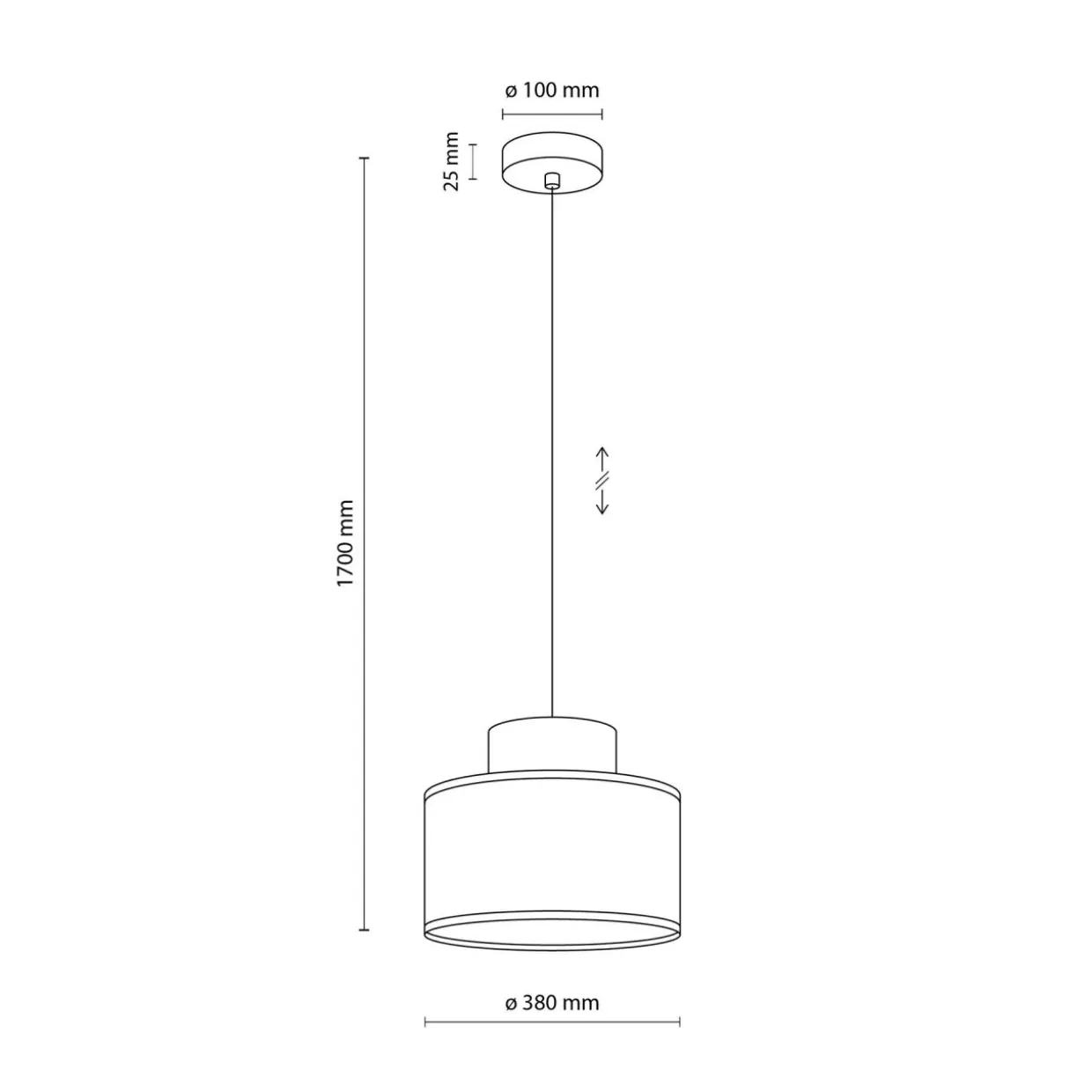 Lampa wisząca abażur DUO JUTA GREEN