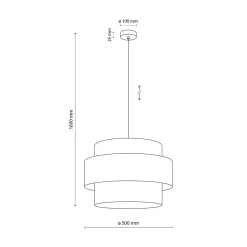 Lampa wisząca abażur TRIO JUTA