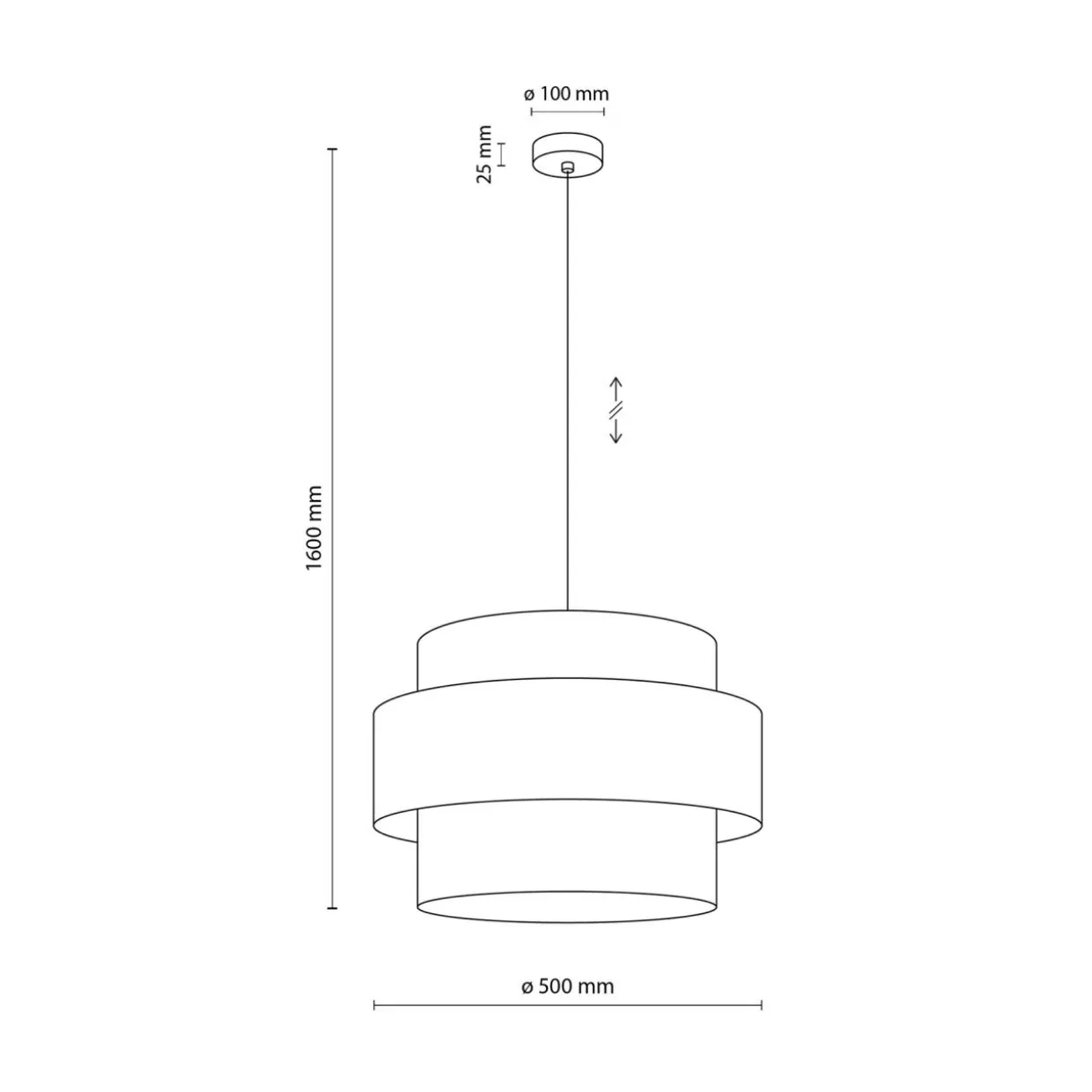 Lampa wisząca abażur TRIO JUTA