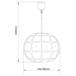 Lampa wisząca ALISA TL-1061P-B