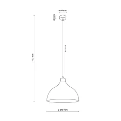 Lampa wisząca beżowa CAP