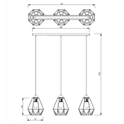 Lampa wisząca BERGEN III 605