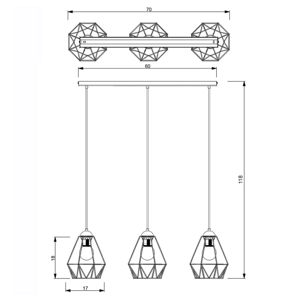 Lampa wisząca BERGEN III 605