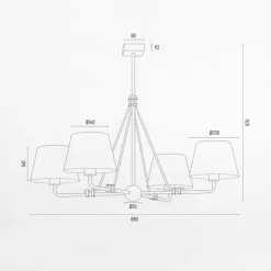 Lampa wisząca biało-złota ATRANI