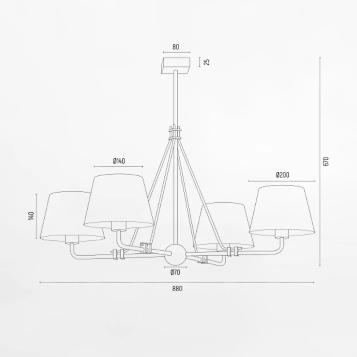Lampa wisząca biało-złota ATRANI