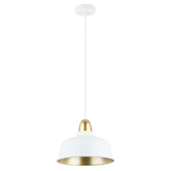 Lampa wisząca biało-złota MENSA