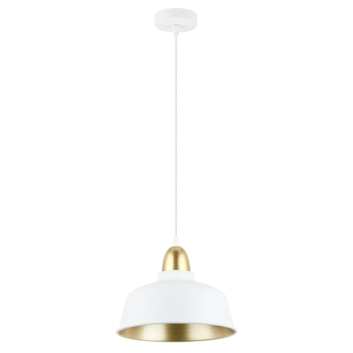 Lampa wisząca biało-złota MENSA