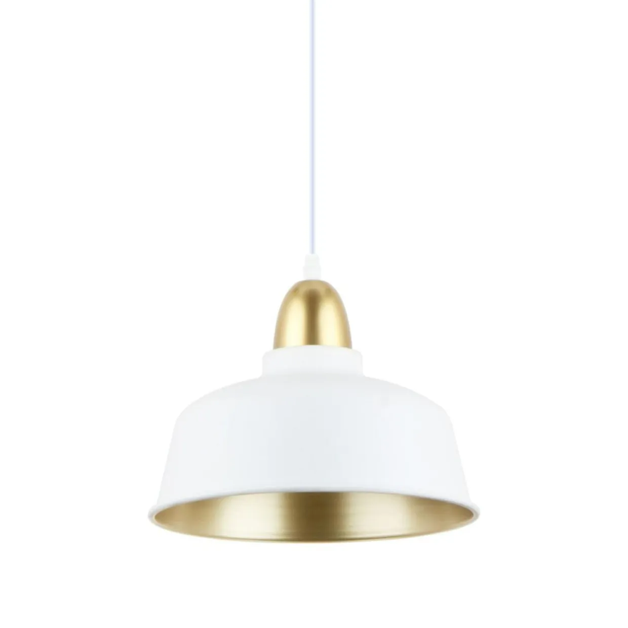 Lampa wisząca biało-złota MENSA