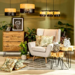 Lampa wisząca boho 3 abażury NICOL