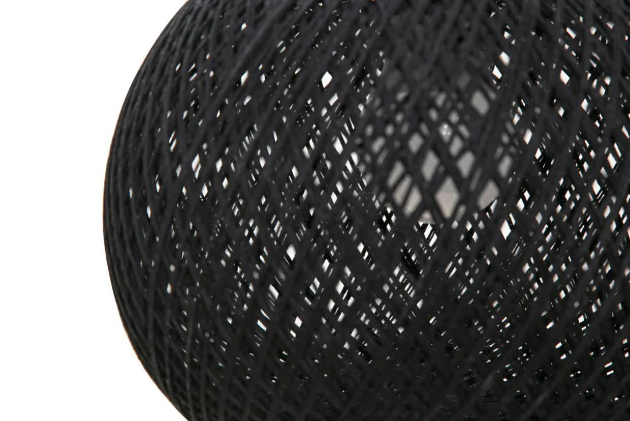 Lampa wisząca boho pleciona czarna YUMAK