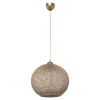 Lampa wisząca boho pleciona brązowa YUMAK 35 cm