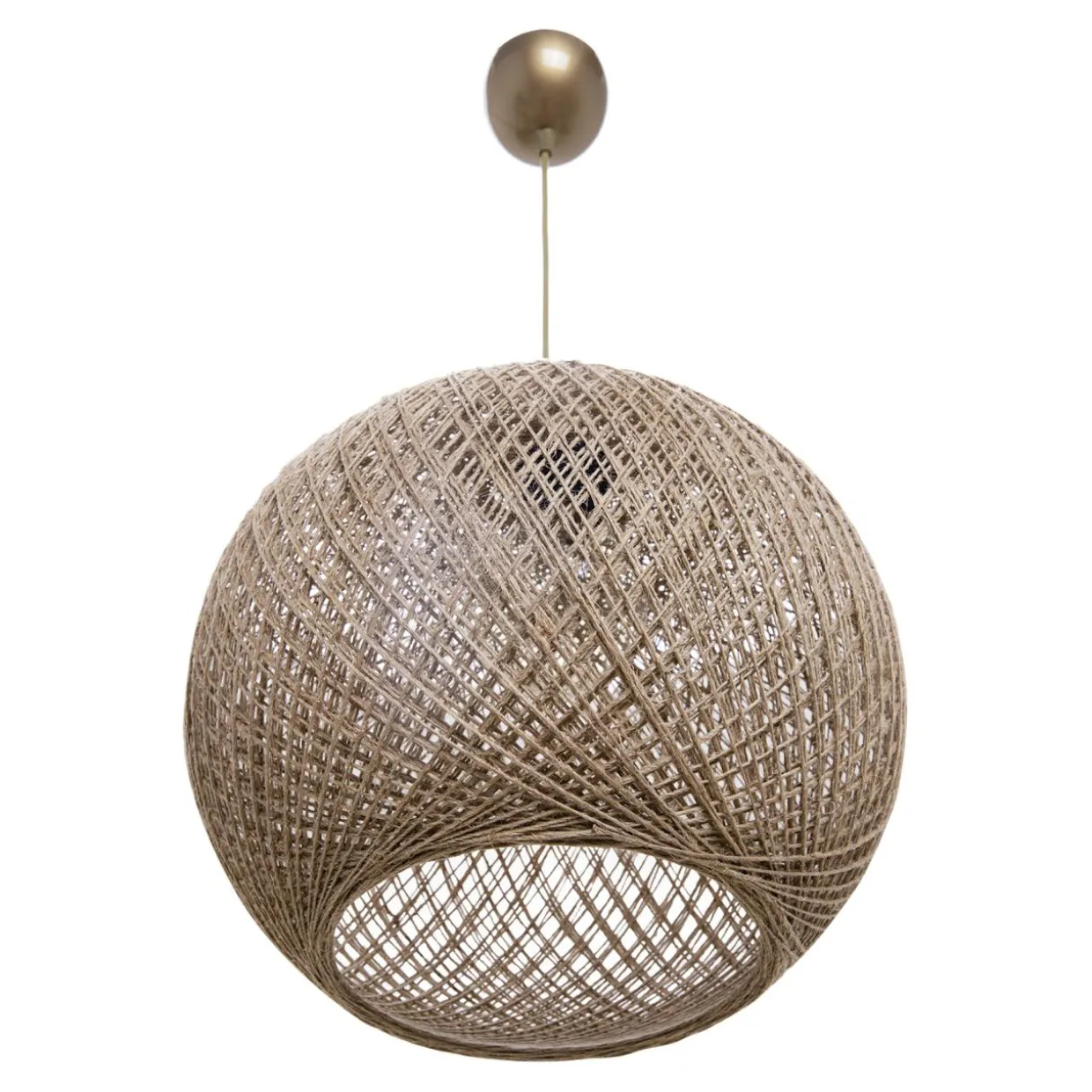 Lampa wisząca boho pleciona brązowa YUMAK 35 cm