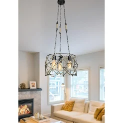 Lampa wisząca boho SIDELYA 45 cm