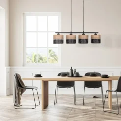 Lampa wisząca boho z abażurem NICOL IV
