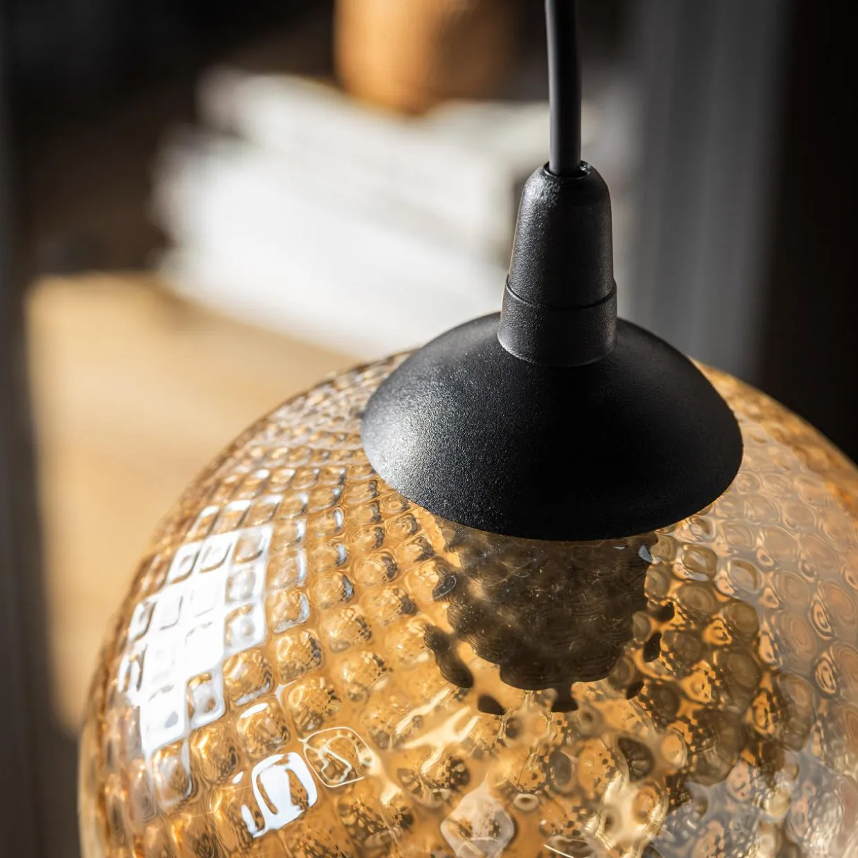 Lampa wisząca bursztynowa MIX fi 18 cm