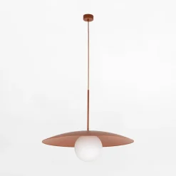 Lampa wisząca ceglana czerwień SLATE BRICK GLASS