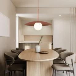 Lampa wisząca ceglana czerwień SLATE BRICK GLASS