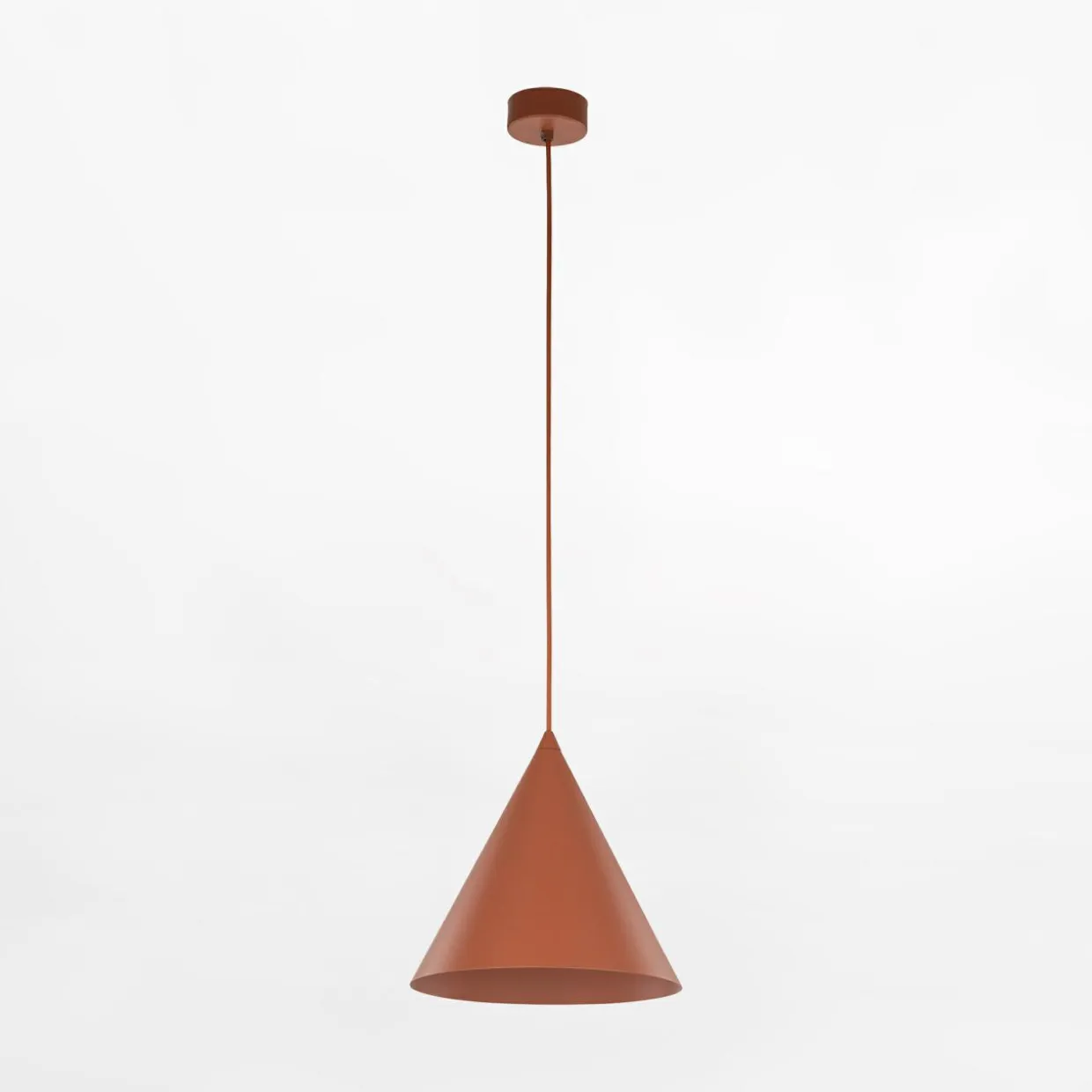 Lampa wisząca ceglana czerwień CONO
