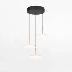 Lampa wisząca CELESTE LED 3 dyski kawowa