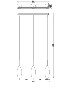 Lampa wisząca CHAMPAGNE 3