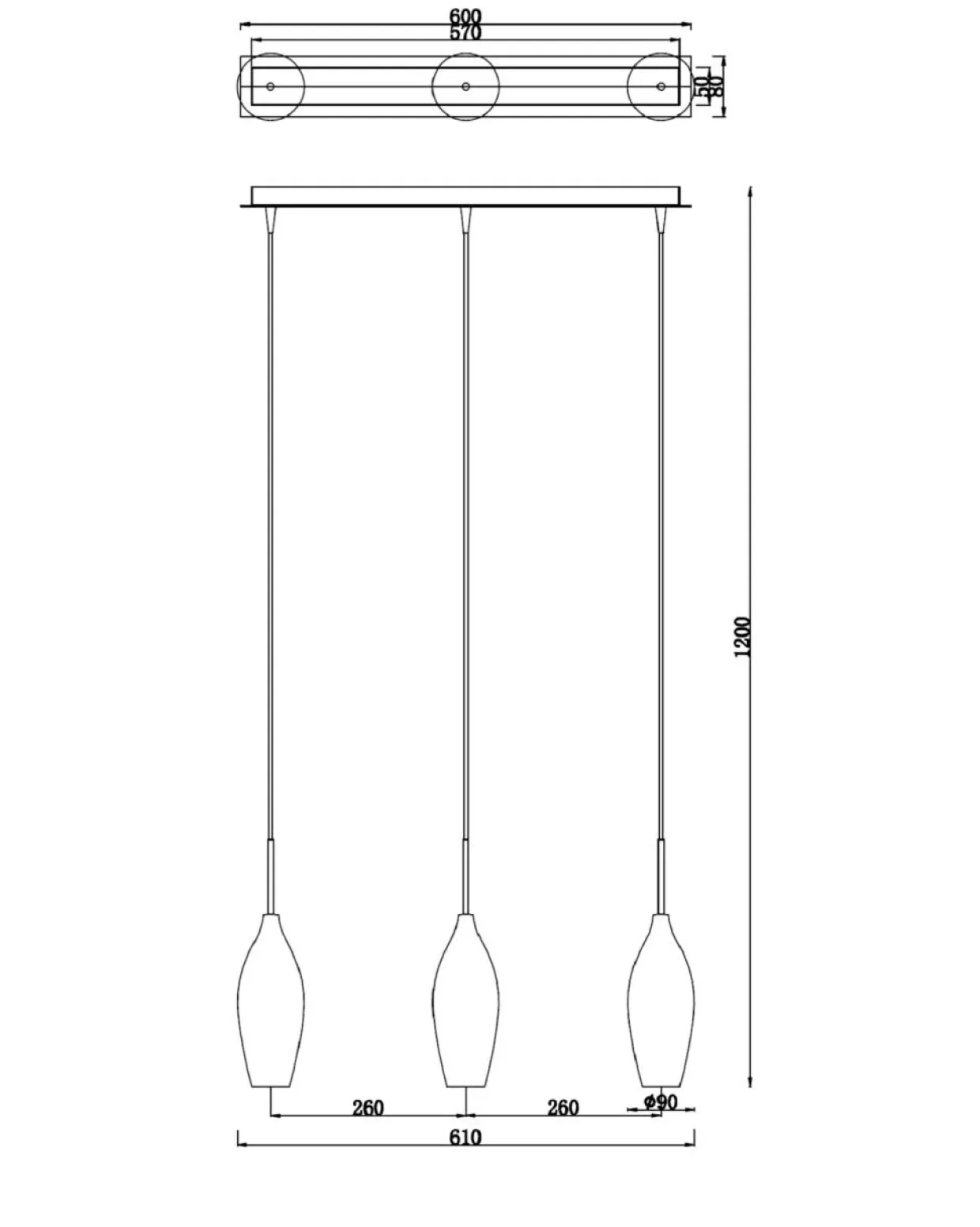 Lampa wisząca CHAMPAGNE 3