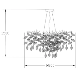 Lampa wisząca chrom CINDY