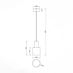 Lampa wisząca ciemnoszara AGUDO