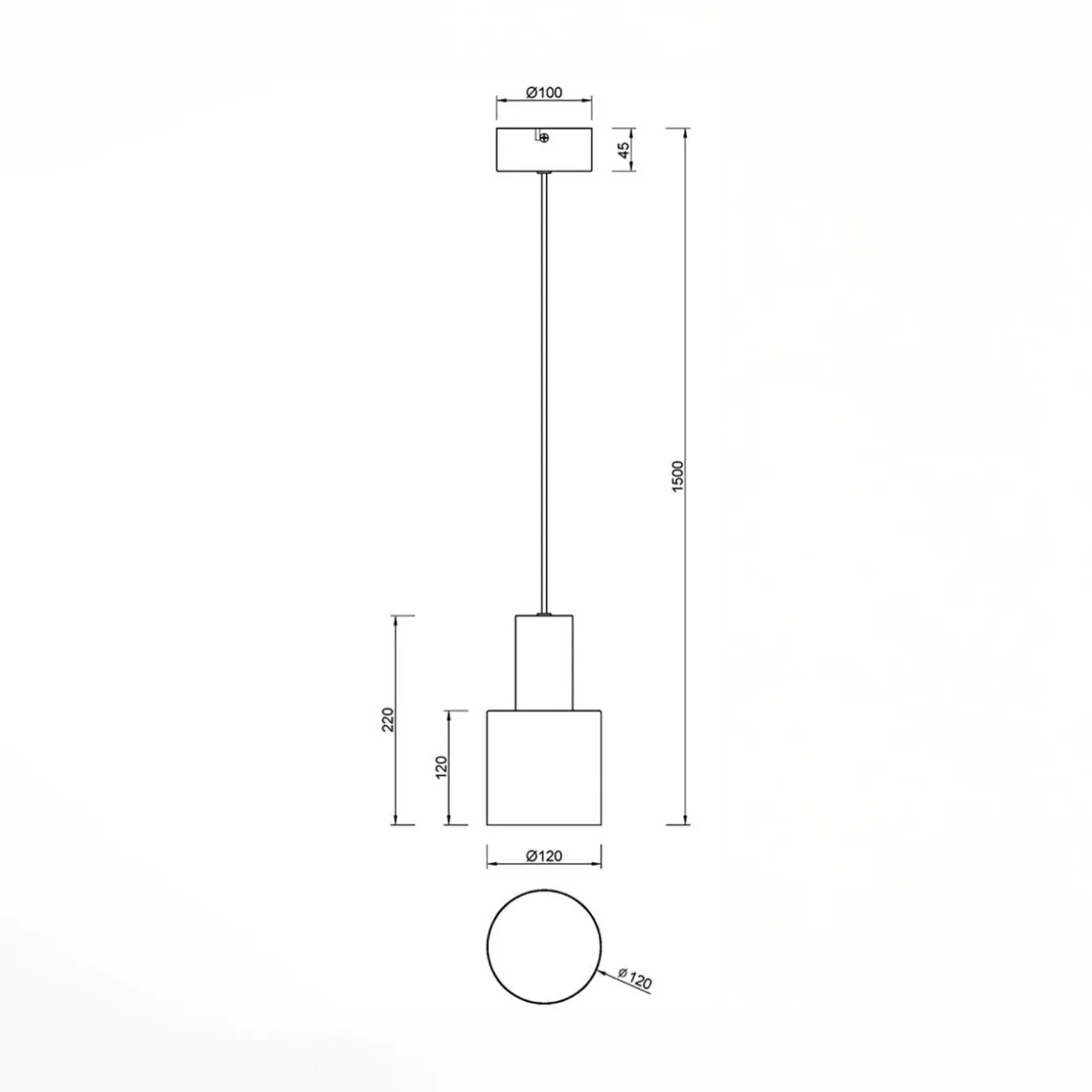 Lampa wisząca ciemnoszara AGUDO