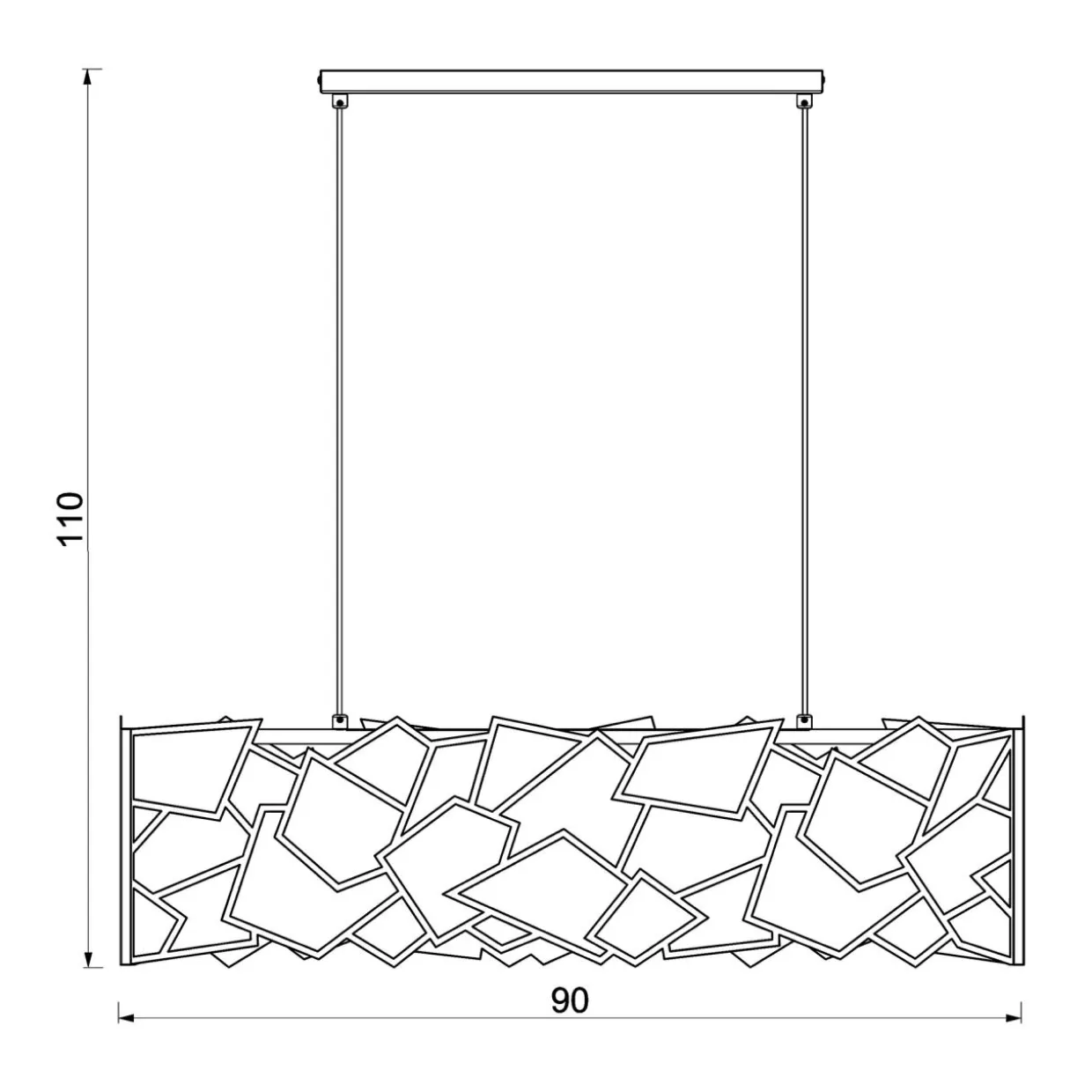 Lampa wisząca czarna CAMO IV