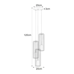 Lampa wisząca czarna FALCON 3