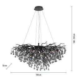 Lampa wisząca czarna ICICLE