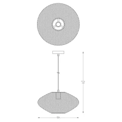 Lampa wisząca czarna ORION 37 cm
