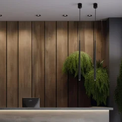 Lampa wisząca czarna PIANO BLACK I