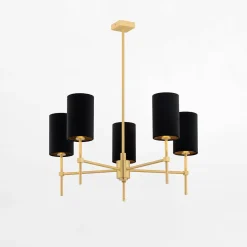 Lampa wisząca czarno-złota ABRUZZO