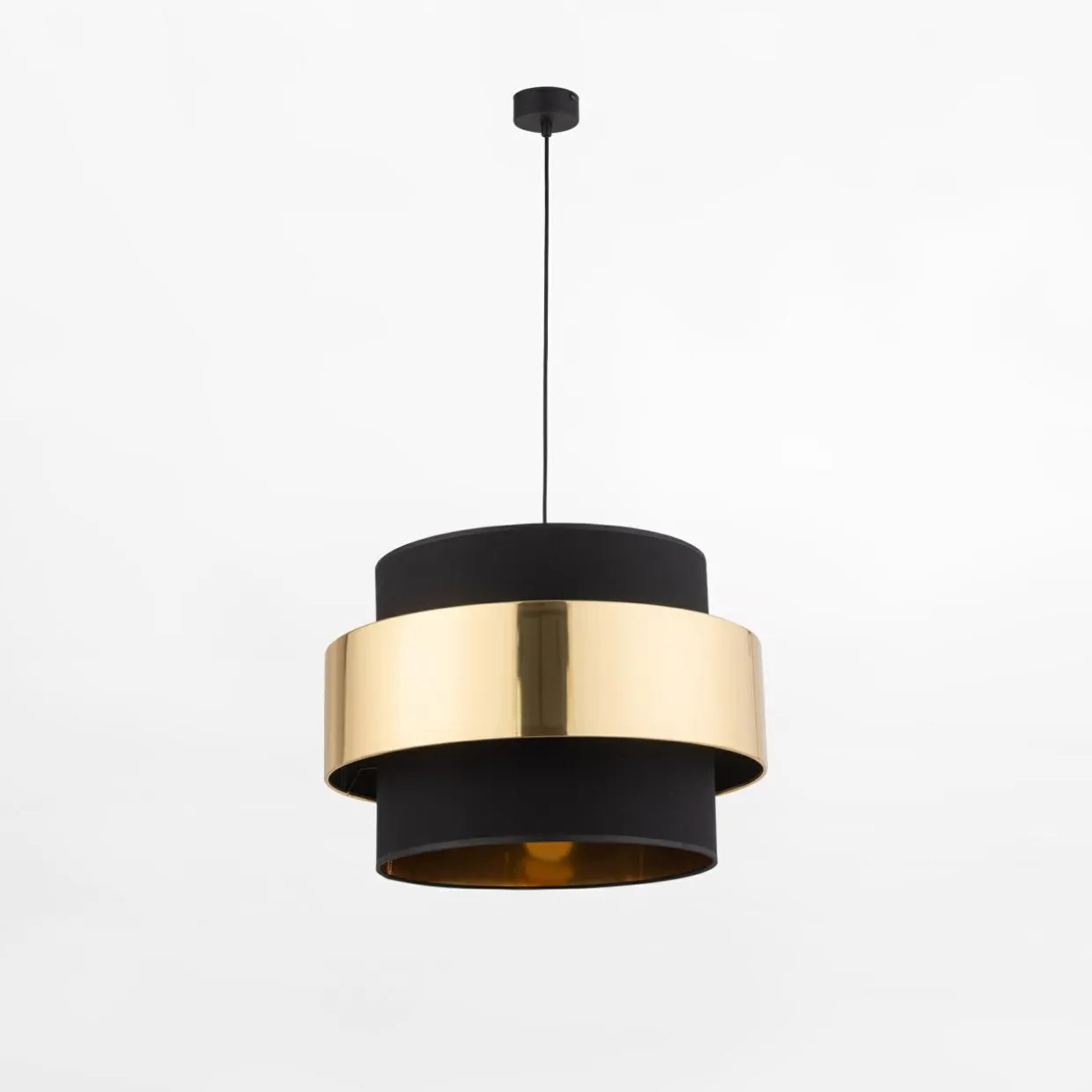 Lampa wisząca czarno-złota CALISTO NEW fi 50 cm