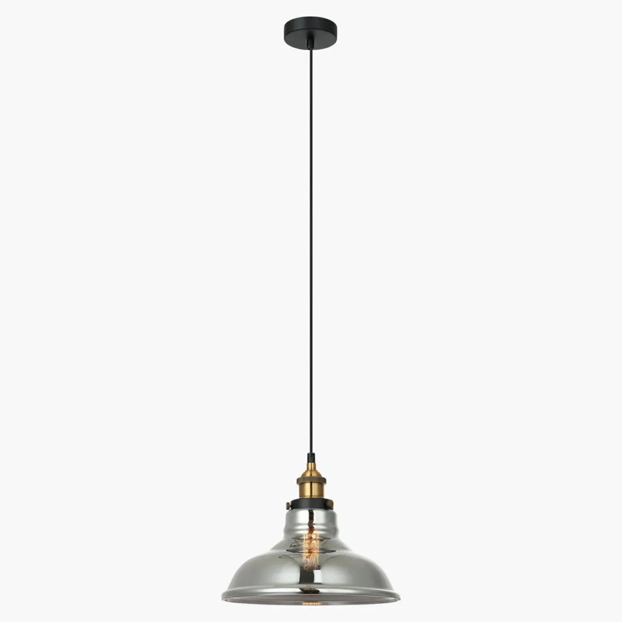 Lampa wisząca czarno-złota HUBERT