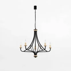 Lampa wisząca czarno-złota LORENZO 5