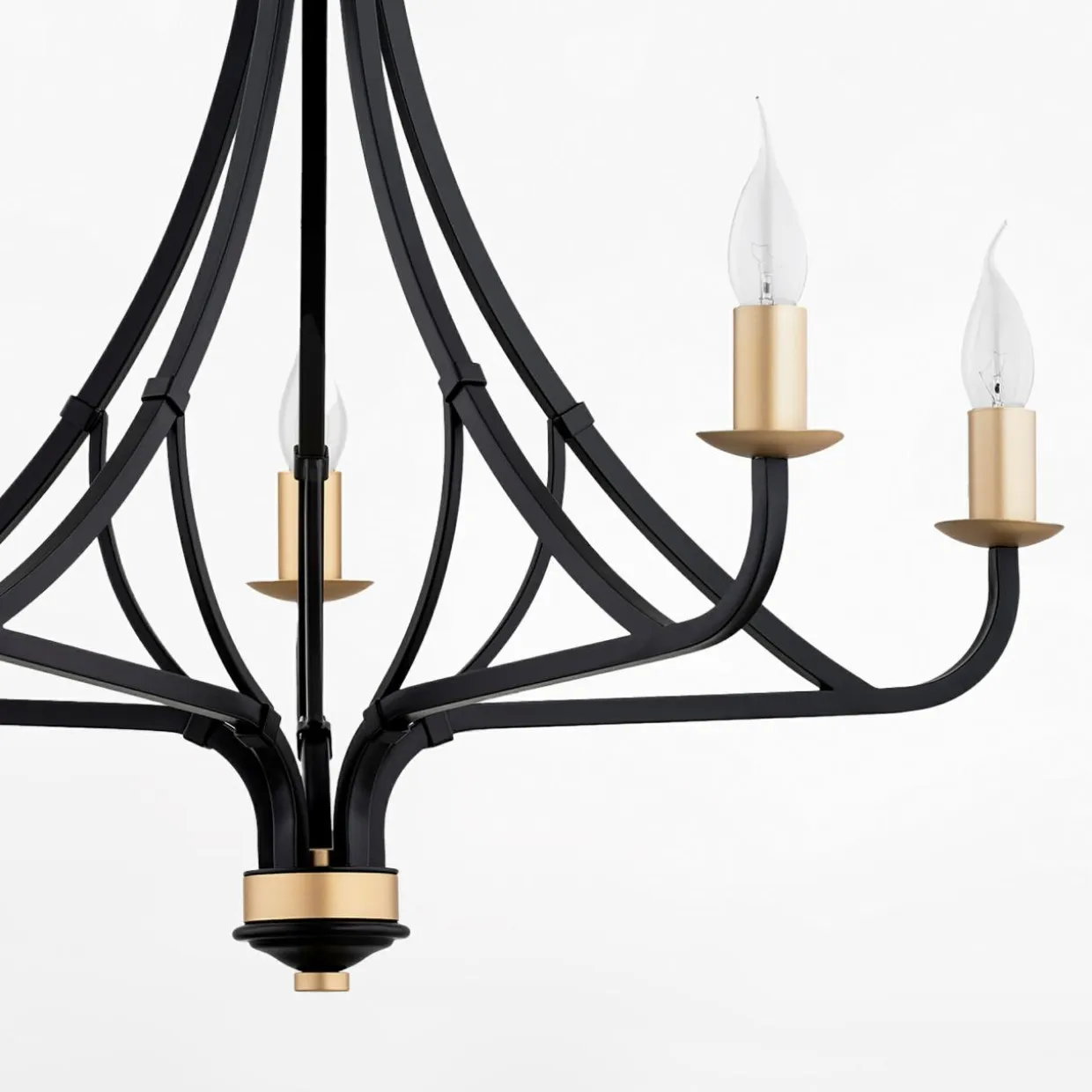 Lampa wisząca czarno-złota LORENZO 5
