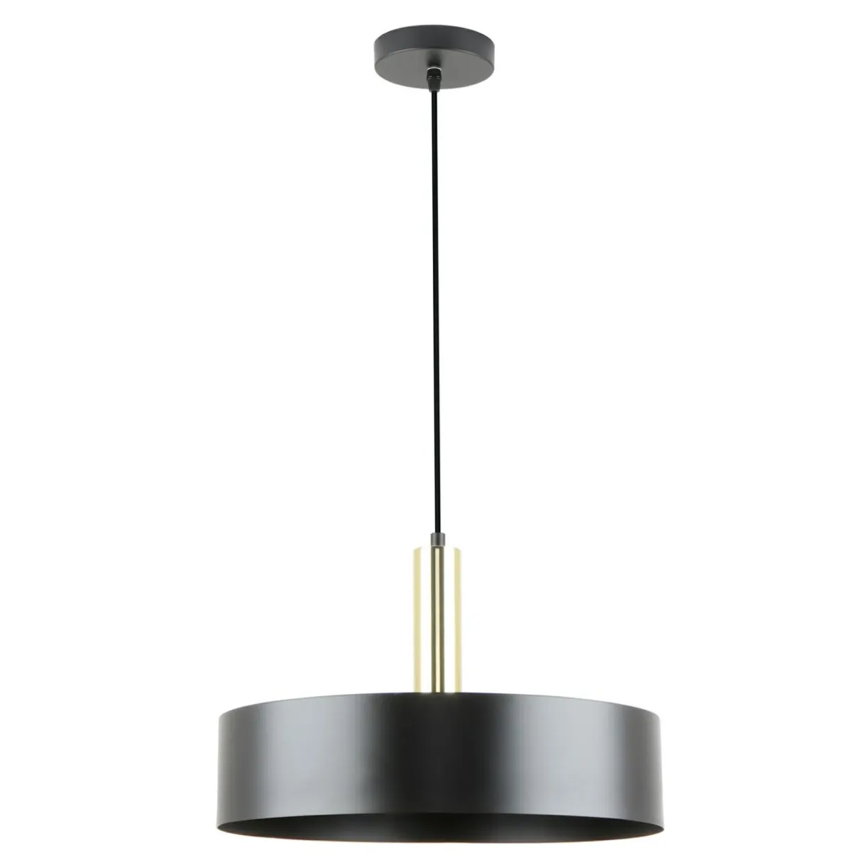 Lampa wisząca czarno-złota LEO 40,5 cm
