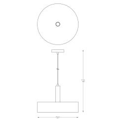 Lampa wisząca czarno-złota LEO 40,5 cm