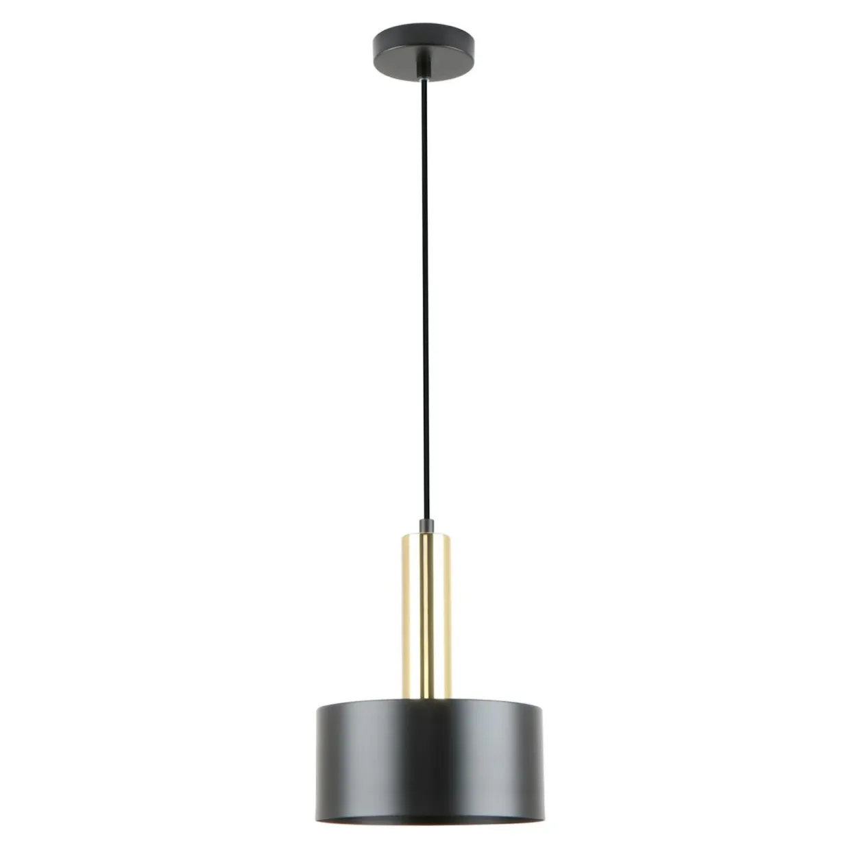Lampa wisząca czarno-złota LEO 20 cm